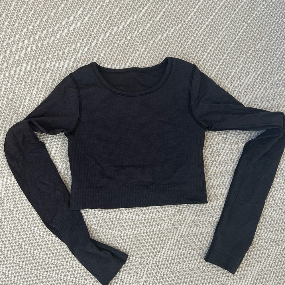 Lululemon Ebb to Street Crop Ribbed Long Sleeve